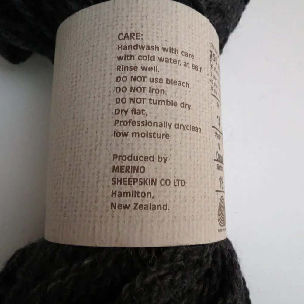 wool pack farms yarn new zealand Color Charcoal 14Ply #1908